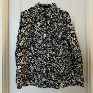 Black and White Blouse